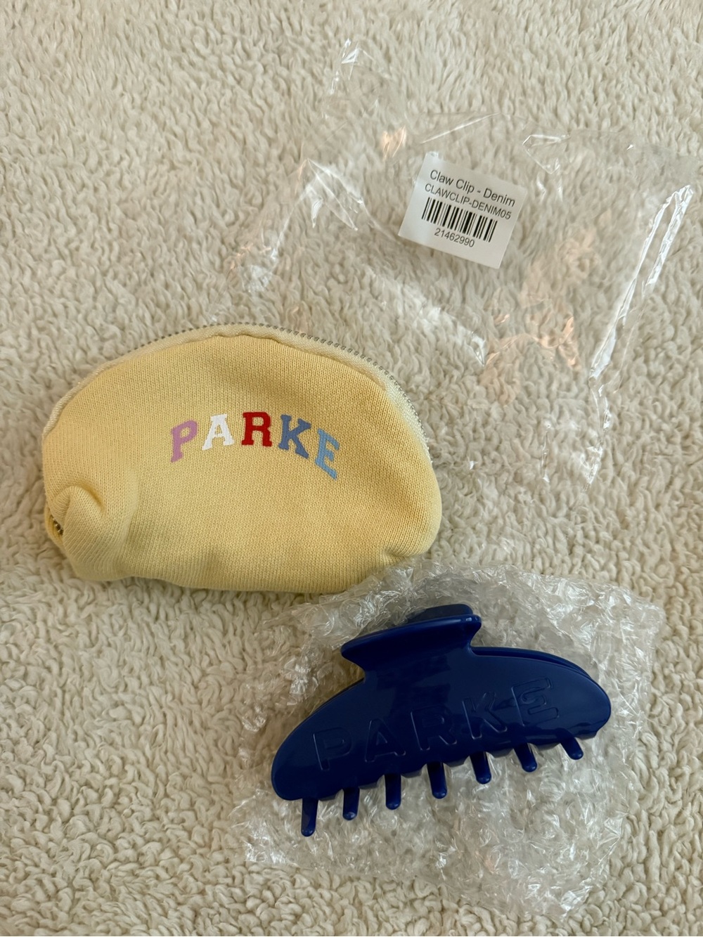PARKE SUMMERLAND - Women's Denim Blue Hair Claw Clip - Classic Solid Style